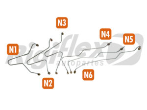 RIGIFLEX - CU 13 - JUEGO DE CAÑOS INYECTORES MODELO ZANELLO BUS MOTOR 6 CTAA 8.3 TURBO BOMBA LINEAL
