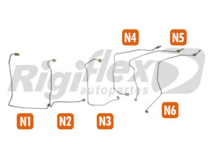 RIGIFLEX - JUEGO DE CAÑOS INYECTORES MODELO VOLKSWAGEN/FORD 1516/14000/1215 MOTOR CUMMINS 6 BTAA 5.9L BOMBA ROTATIVA